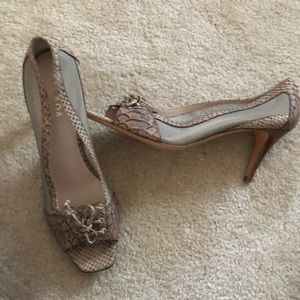 Escada open toe pumps